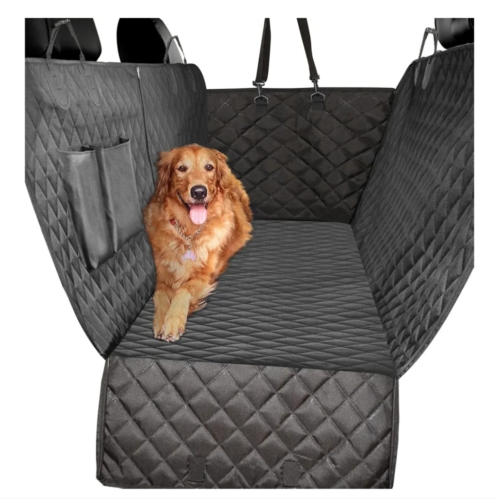 XL Quilted Gray Dog Car Seat Cover